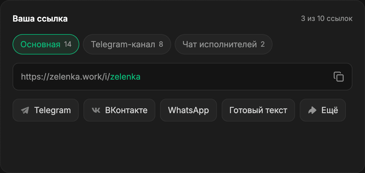 Делитесь ссылкой